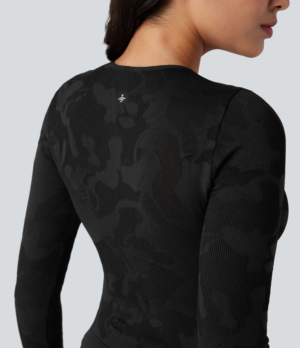 Haut de sport à manches longues sans couture OneForm Seamless Flow
