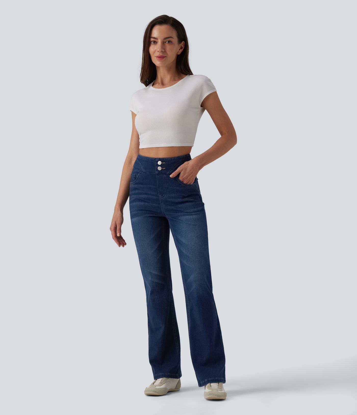 Halara Flex™ Jegging bootcut casual taille haute avec poches
