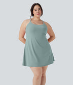 Robe de sport grande taille dos nu Softlyzero™ Plush - longueur rallongée - Easy Peasy Edition