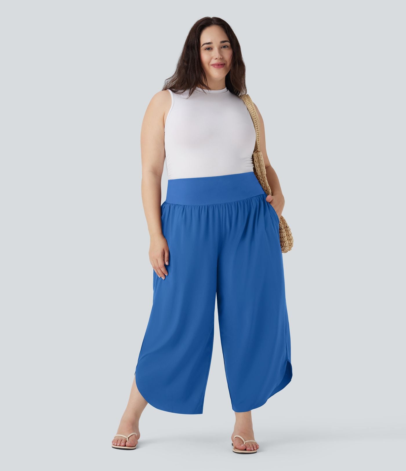 Pantalon tailleur gainant taille haute avec poches Halara Flex™