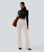 Pantalon tailleur évasé taille haute avec poches Halara Flex™