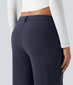 Pantalon tailleur thermique SoftlyZero™ Plush coupe droite taille mi-haute avec poches