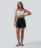 Short de yoga 2-en-1 SoftlyZero™ Airy taille haute gainant effet frais InstantCool 12,5 cm avec poches