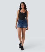 Body casual côtelé col U bretelles jambe ajustables - Easy Peasy
