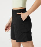 Short cargo bermuda taille mi-haute 17,5 cm avec poches