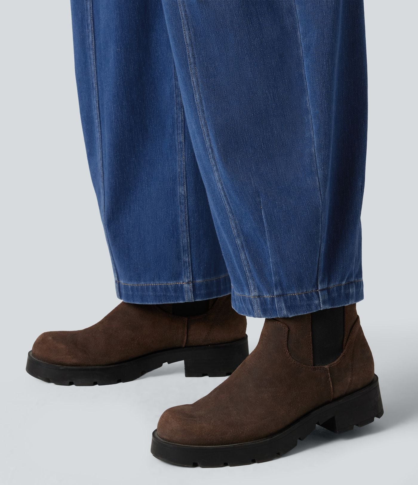 Jean barrel casual taille haute Halara Flex™ à poches