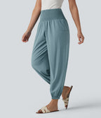 Jogging Breezeful™ taille ultra haute froncé, séchage rapide, avec poches