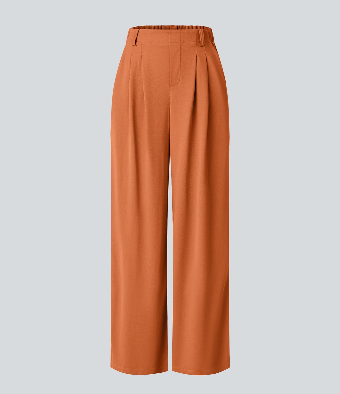 Halara Flex™ Pantalon Tailleur Large Fluide Gaufré Taille Haute Poches Latérales