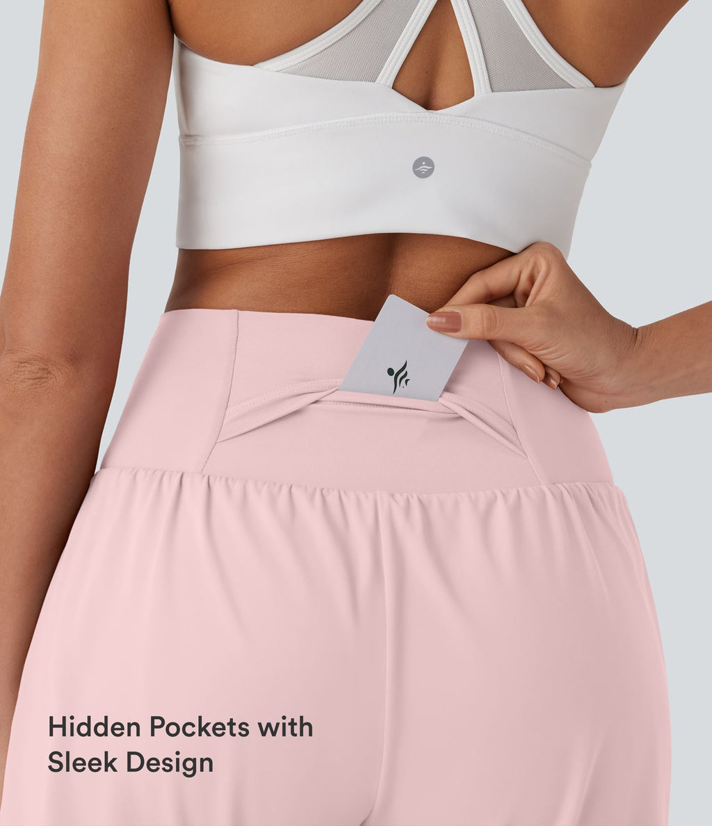 Short de yoga SoftlyZero™ Airy 2-en-1 taille très haute avec poches et effet frais InstantCool 17,5 cm