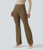 Halara Flex™ Pantalon tailleur évasé à rayures taille haute avec poches