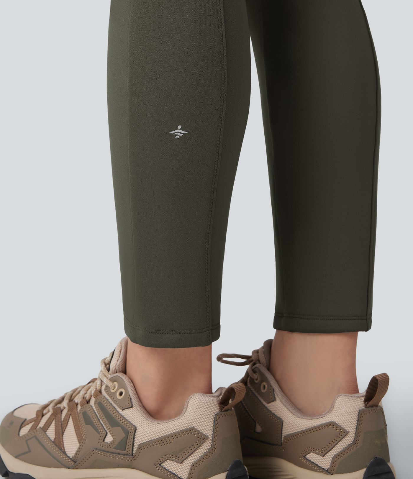 Pantalon cargo de randonnée ajusté polaire taille haute avec poches