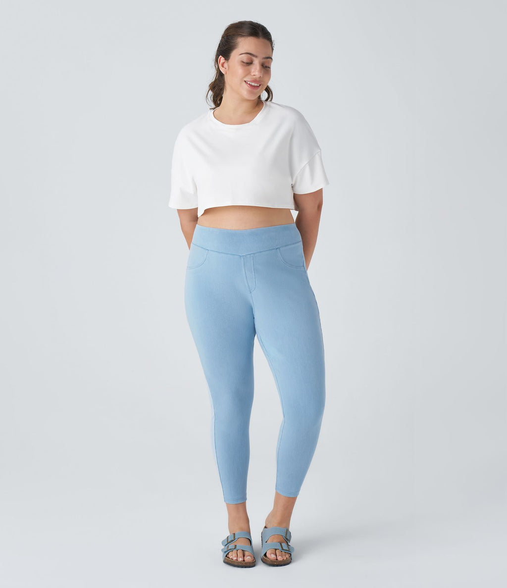 Halara Flex™ Jegging Casual Taille Haute Tricot Extensible Poche Latérale Arrière Grande Taille