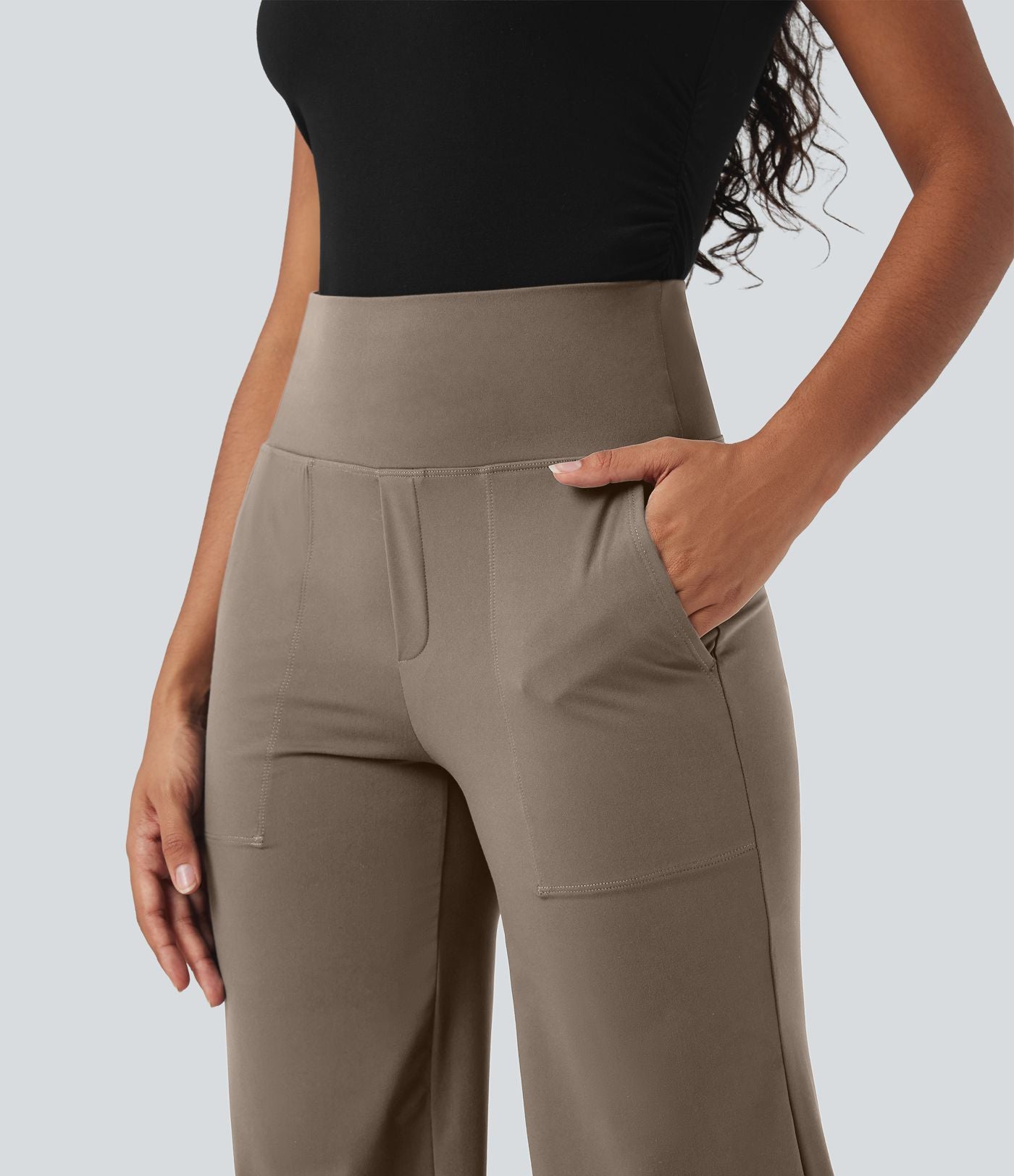 Short cycliste 7,5 cm d'entraînement gainant galbant taille haute avec poches Halara UltraSculpt™