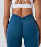 Legging de yoga gainant galbant taille haute avec fronces et poches Halara UltraSculpt™