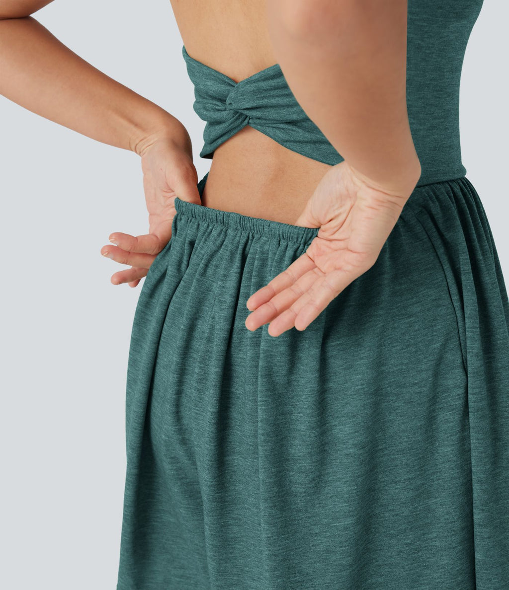 Combi-short 2-en-1 avec coussinets et poches - Édition Easy Peasy