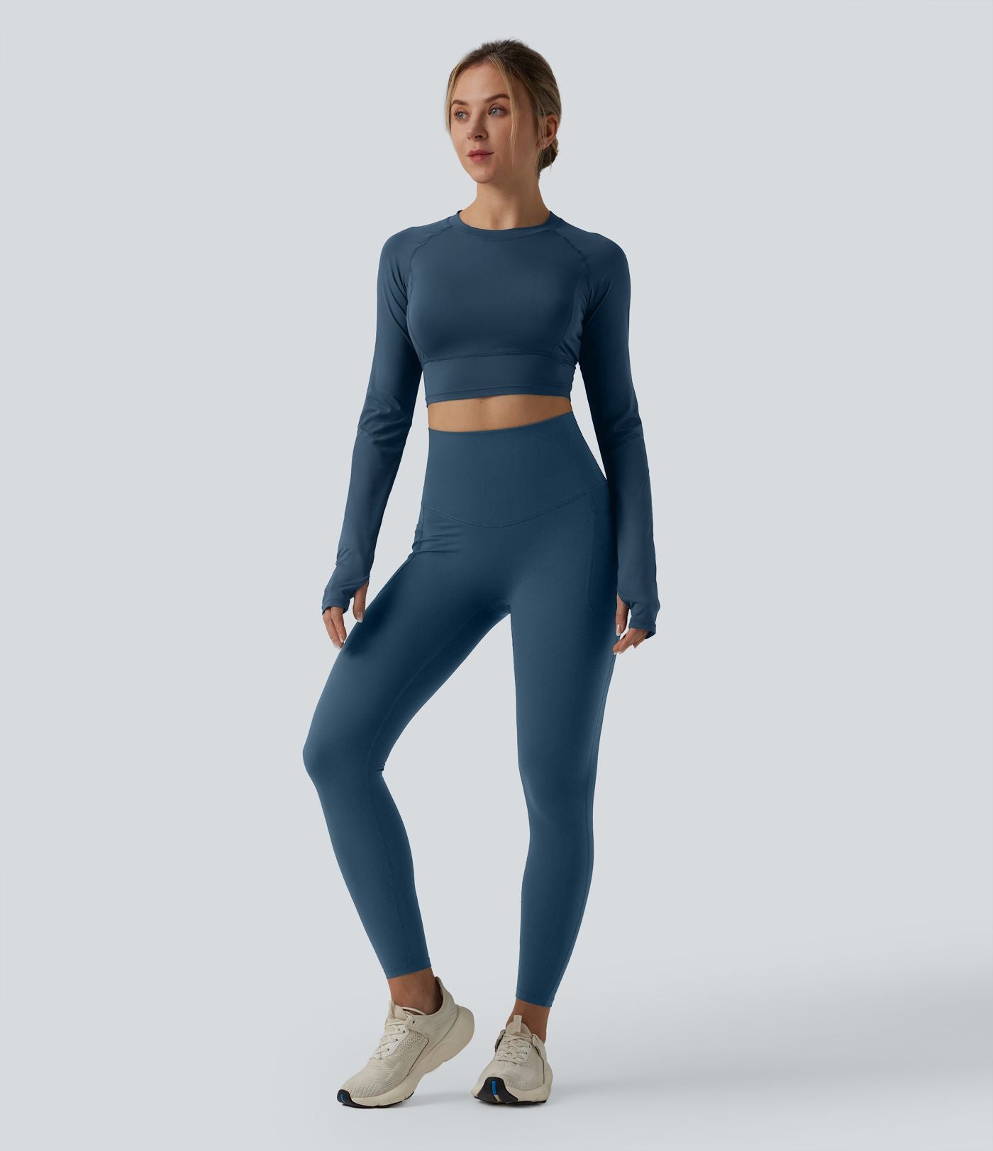 Halara Ultrasculpt™ Legging de running gainant taille haute dos croisé avec poches