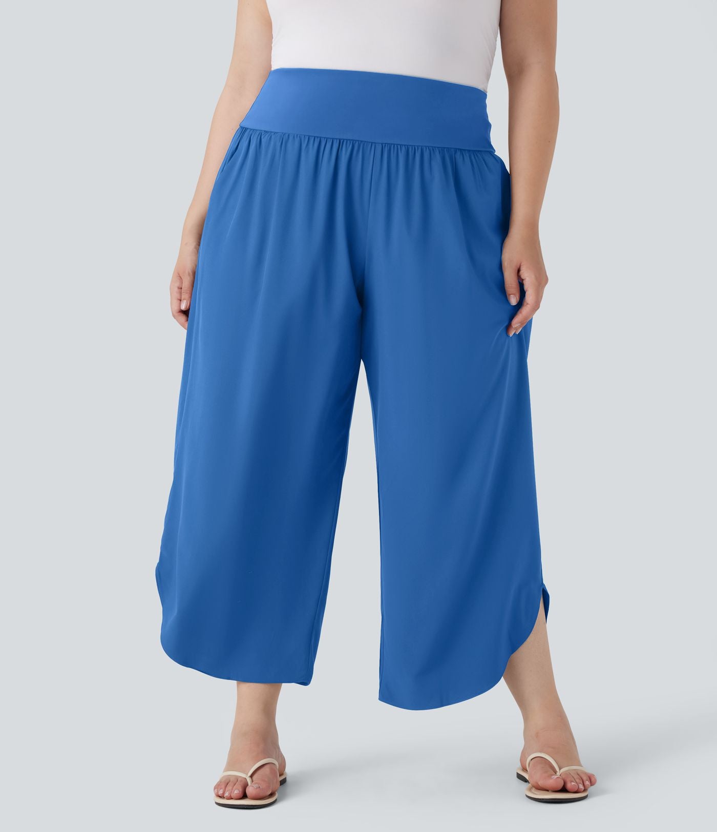 Pantalon tailleur gainant taille haute avec poches Halara Flex™
