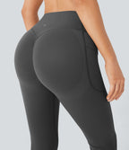 Pantalon de yoga à coupe bootcut gainant galbant taille haute avec effet scrunch et poches Halara UltraSculpt™