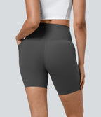 Short cycliste 17,5 cm d'entraînement gainant taille haute avec poches Halara UltraSculpt™