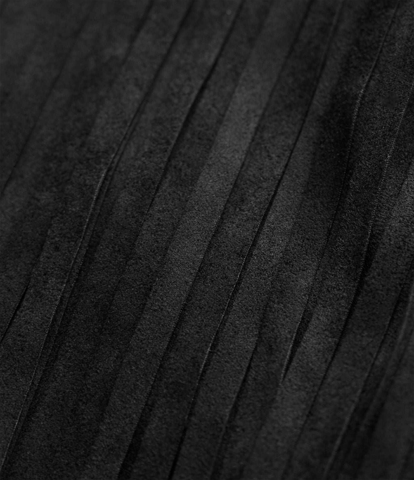 Jupe mini moulante 2-en-1 en daim pour soirée, ourlet à franges croisé, taille haute — version longue
