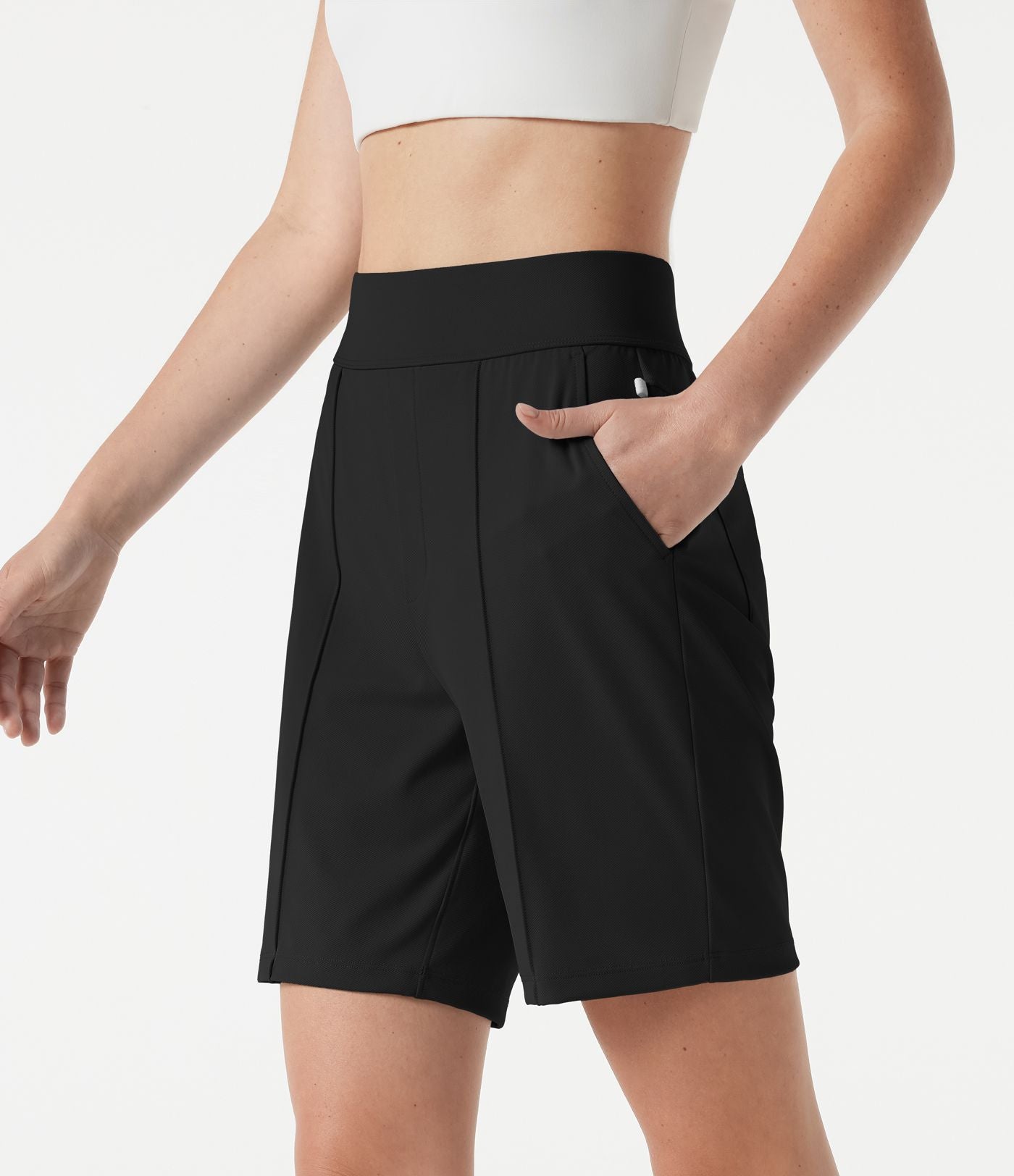 Short de golf taille haute à séchage rapide avec poches 17,5 cm - Golf Tee - UPF40+