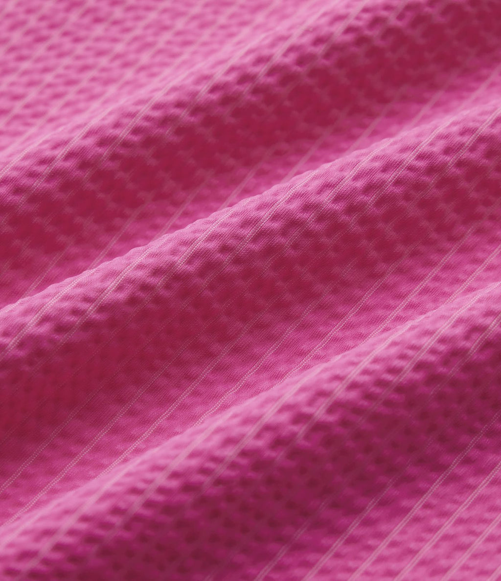 Robe sport mini de tennis 2 pièces à col U, soutien-gorge intégré, rayures, séchage rapide et poches - UPF40+