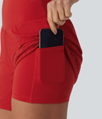 Short de course 2-en-1 12,5 cm taille haute avec poches