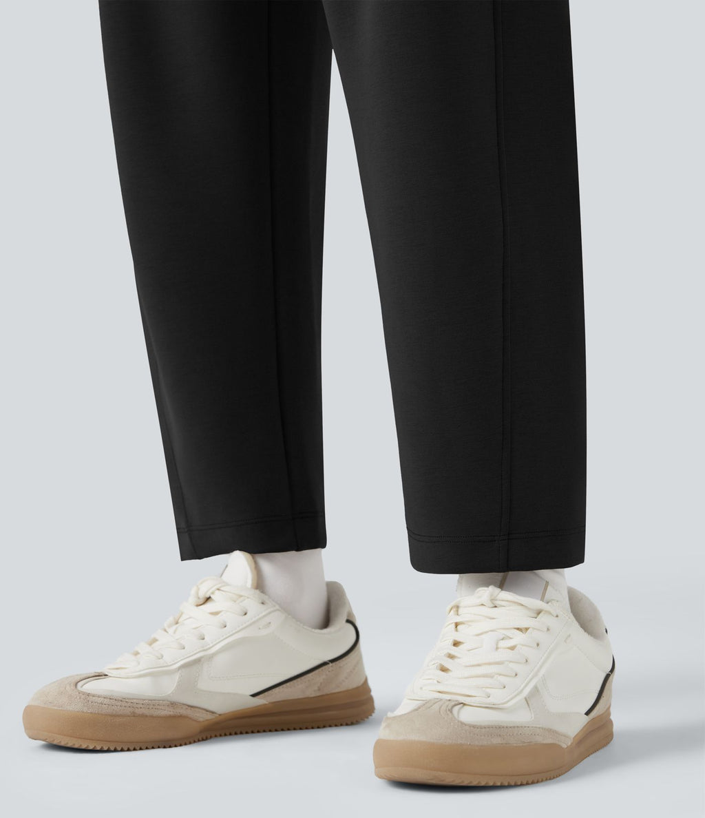 Pantalon décontracté SpacerTek™ taille haute, coupe relax large 7/8, avec poches