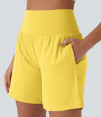 Short de yoga SoftlyZero™ Airy 2-en-1 taille très haute avec poches et effet frais InstantCool 17,5 cm