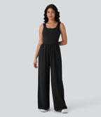 Combinaison de yoga large fluide dos nu bretelles croisées Softlyzero™ Airy Cool Touch avec poches - Easy Peasy