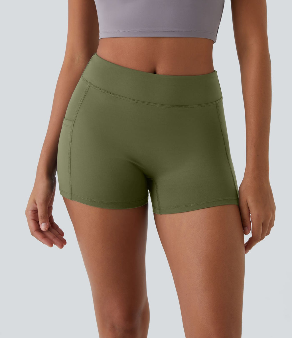Short de yoga SoftlyZero™ Airy 8,8 cm taille haute poches latérales uni effet frais InstantCool