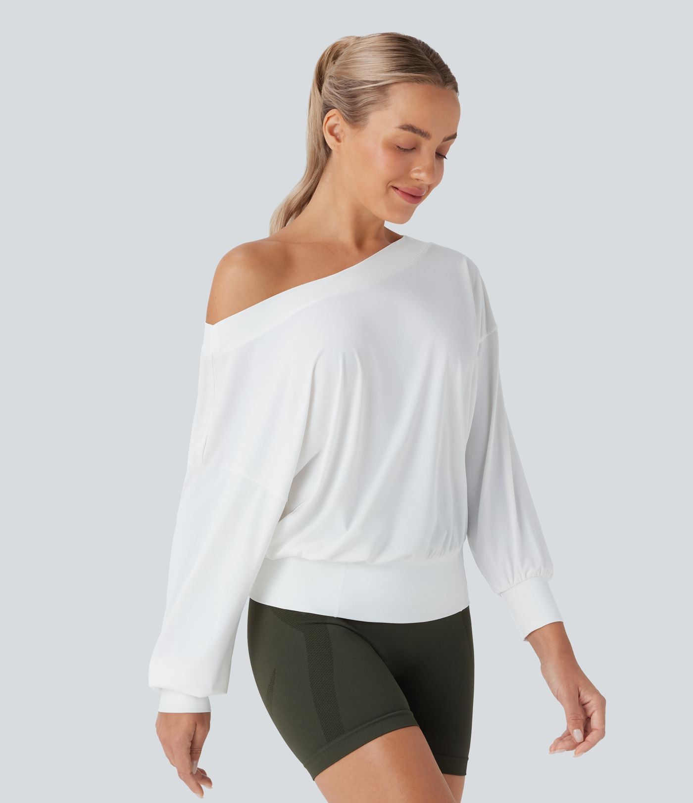 Haut de sport pour yoga asymétrique oversize à effet frais InstantCool et séchage rapide