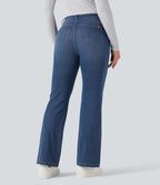 Halara Flex™ Denim Heat Jean casual évasé taille mi-haute avec poches