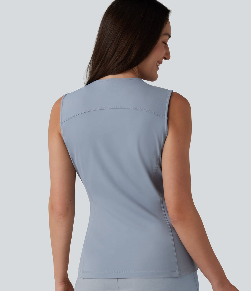 Gilet décontracté SoftlyZero™ Airy à col V et effet frais InstantCool