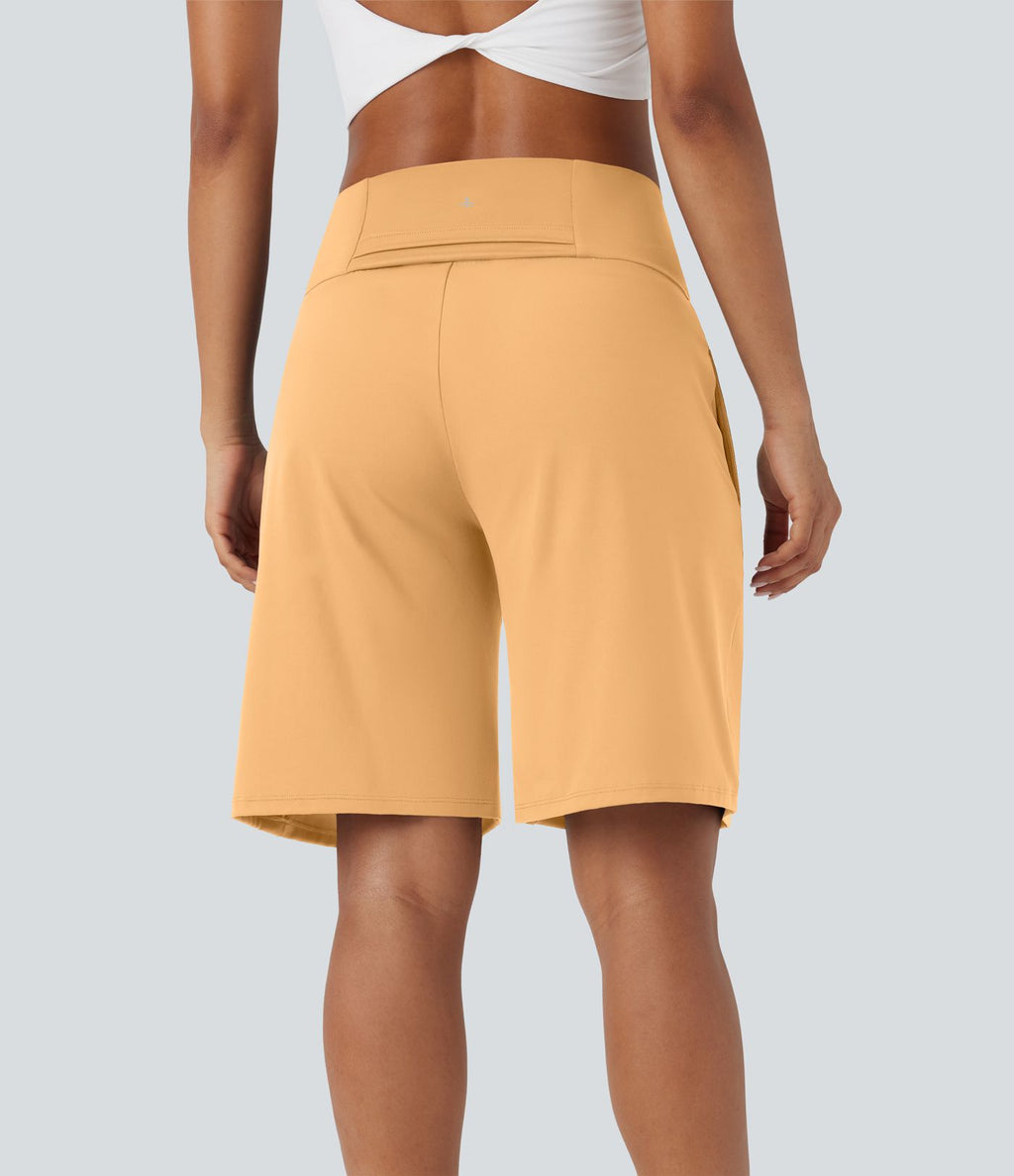 Bermuda SoftlyZero™ Airy de yoga taille haute avec poches multiples et effet frais InstantCool