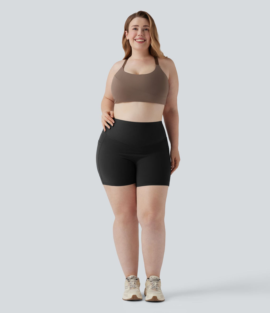 Short cycliste grande taille Halara UltraSculpt™ 12,5 cm taille haute effet push-up gainant sculptant avec poches