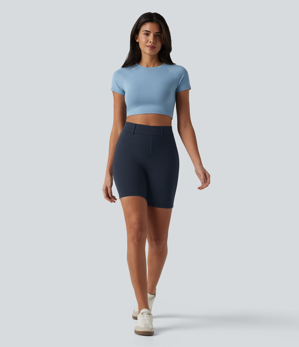 Halara UltraSculpt™ Cycliste casual 17,5 cm taille haute ventre plat, avec poches