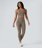 Débardeur yoga court Halara UltraSculpt™ double bretelles torsadé dos nu