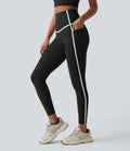 Legging 7/8 de yoga taille haute gainant color block Halara UltraSculpt™ avec poches