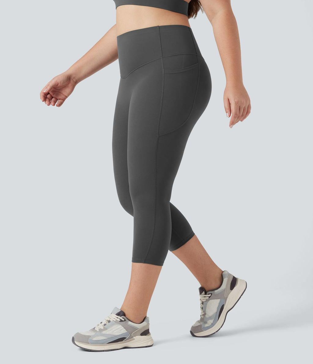 Jupe-short de tennis courte 2-en-1 gainante taille haute avec poches
