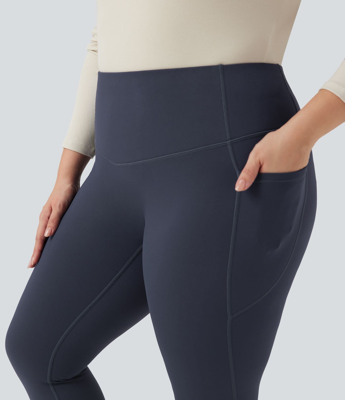 Legging d'entraînement grande taille SoftlyZero™ Plush Thermal taille haute gainant avec poches
