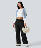 Pantalon tailleur thermique SoftlyZero™ Plush coupe droite taille mi-haute avec poches
