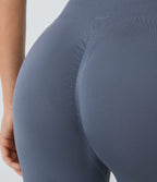 Legging taille haute froncé uni sans couture OneForm Seamless Flow