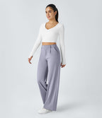 Pantalon tailleur Halara Flex™ DayStretch coupe droite taille haute avec poches