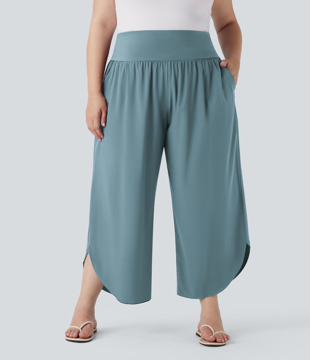 Pantalon tailleur gainant taille haute avec poches Halara Flex™