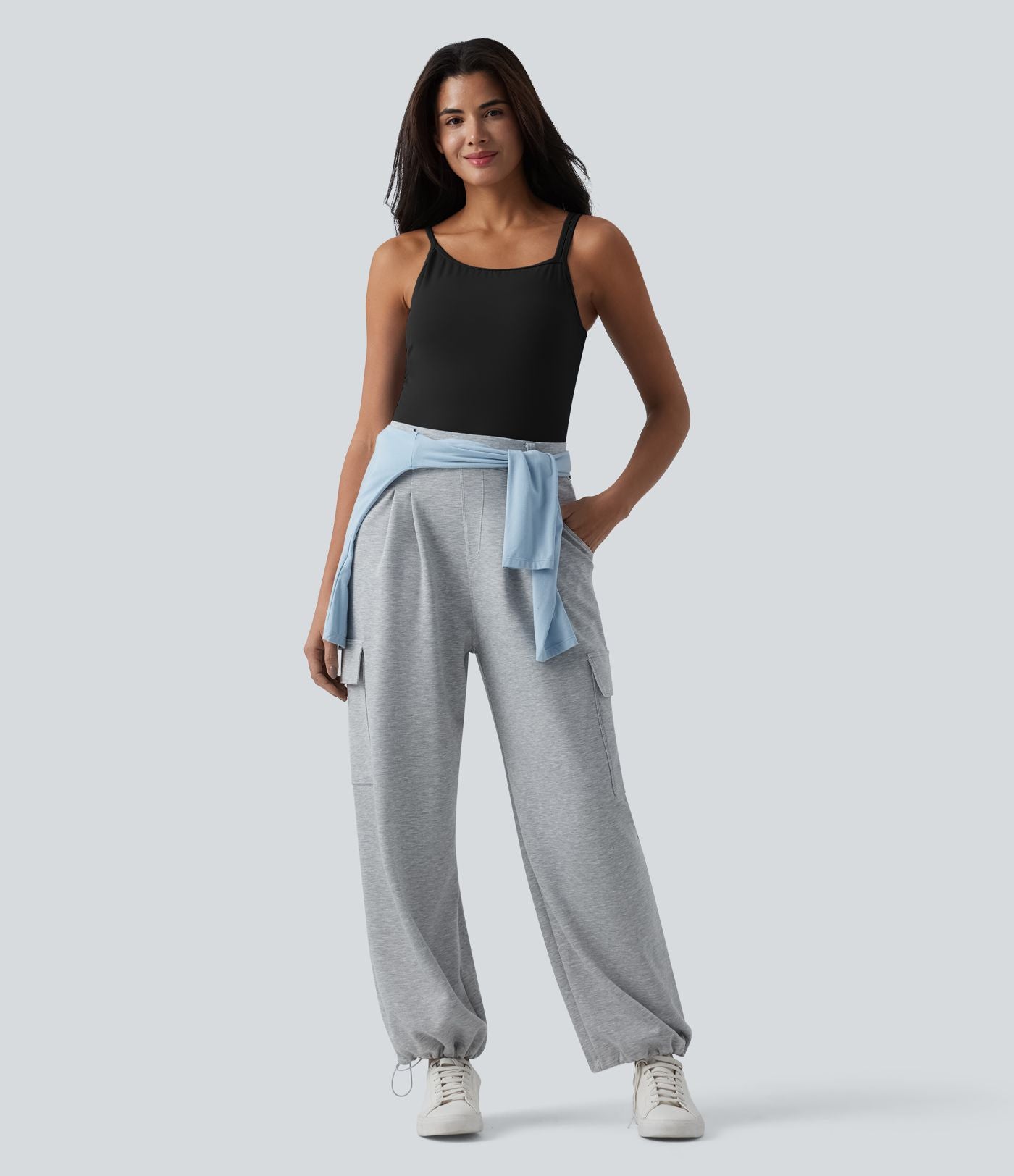 Débardeur casual SoftlyZero™ Plush à encolure asymétrique avec soutien-gorge intégré