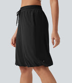 Short bouffant de danse taille basse en SoftlyZero™ à cordon de serrage avec poches - UPF50+