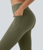 Legging corsaire d'entraînement gainant galbant taille haute avec effet scrunch et poches Halara UltraSculpt™