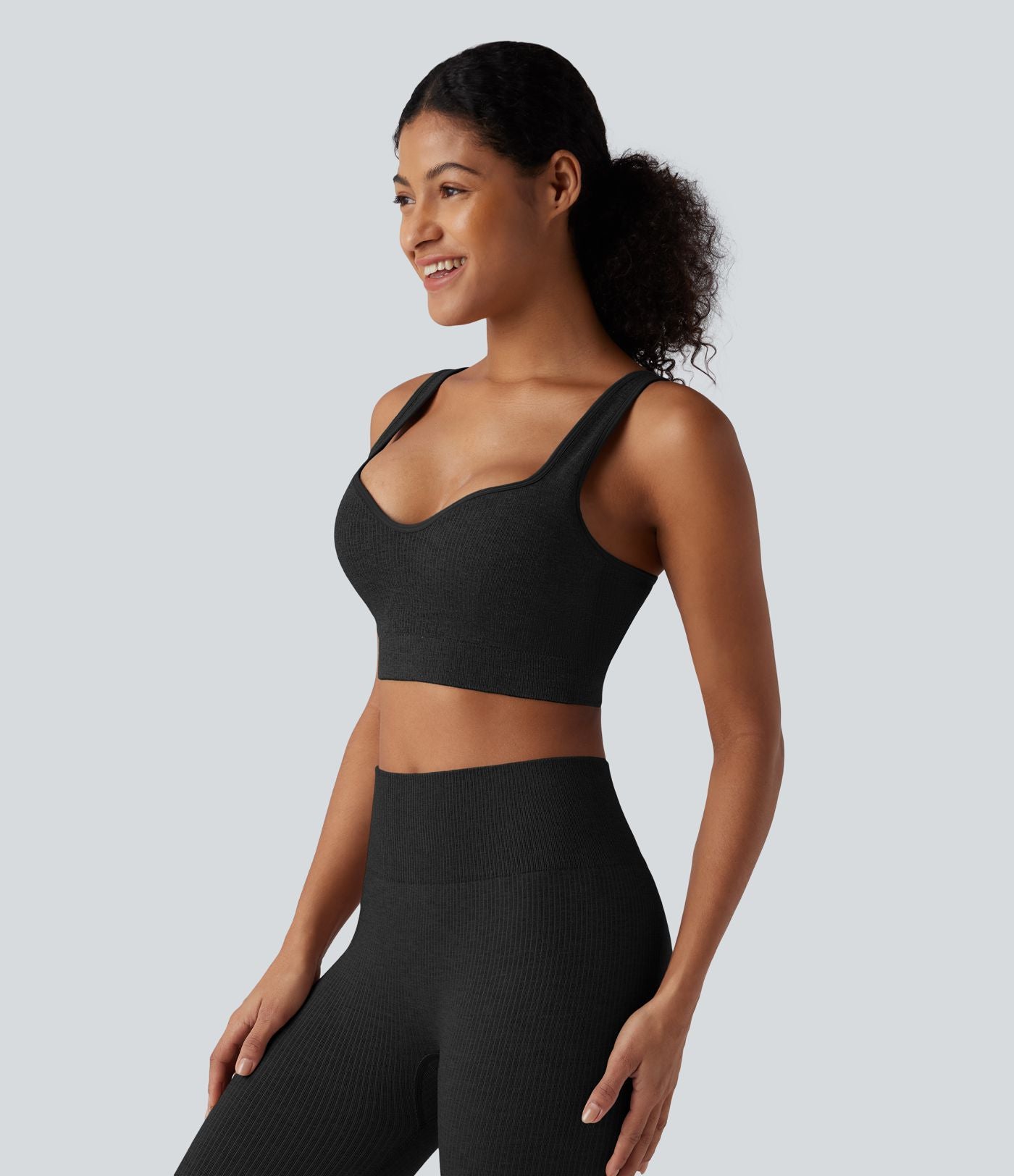 OneForm Seamless Flow Brassière de sport push-up chaude yoga à maintien léger avec bonnets moulés