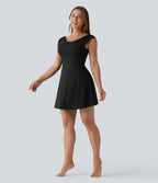 Robe de danse mini SoftlyZero™ Airy 2-en-1 col bateau dos nu effet frais InstantCool avec poches, accès facile Easy Peasy, protection solaire UPF50+